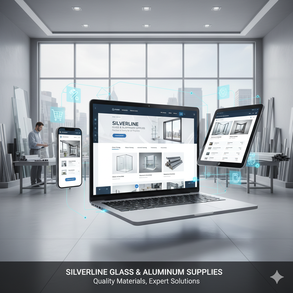 Glass and aluminum showcase