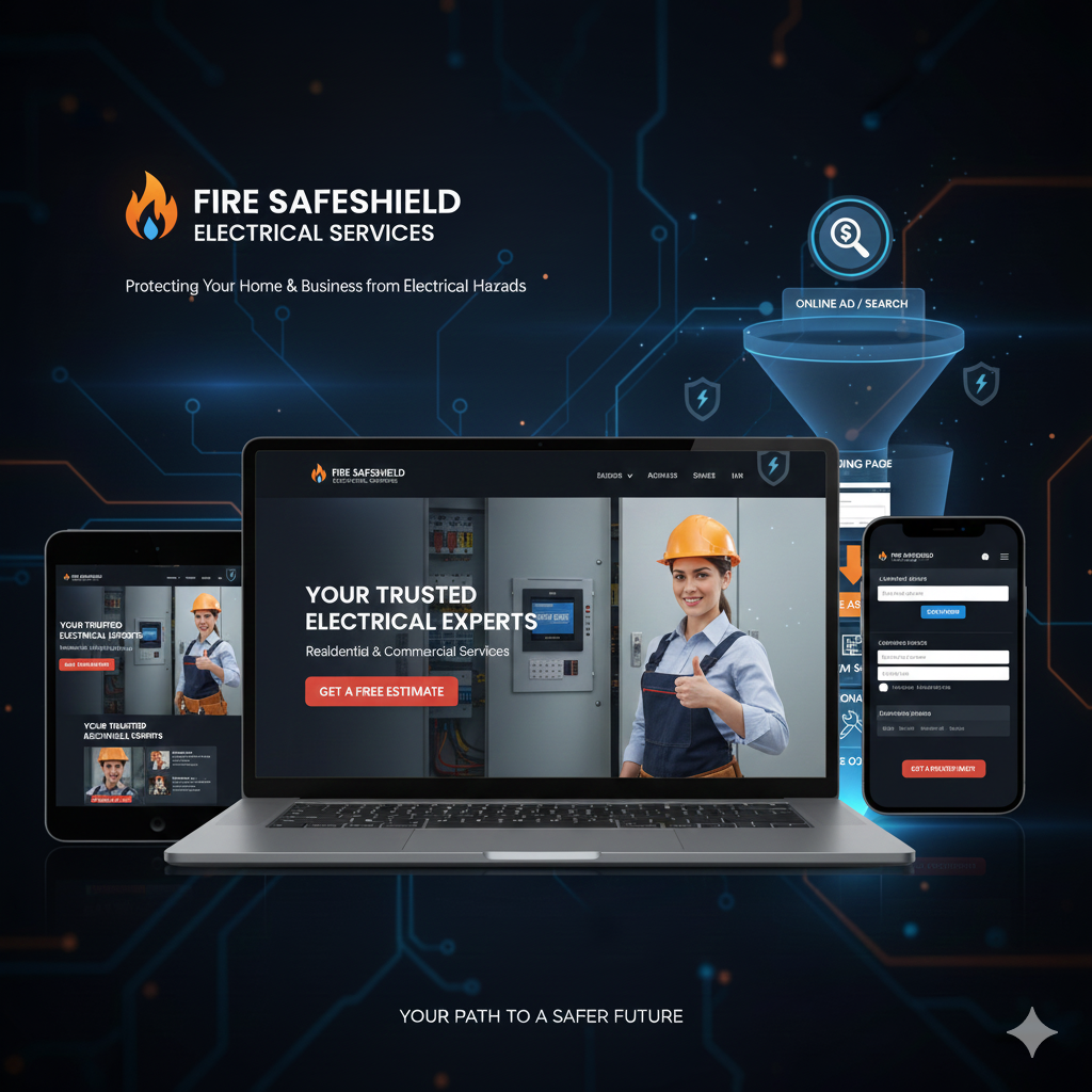 Electrical devices mockup with sparks and current effects
